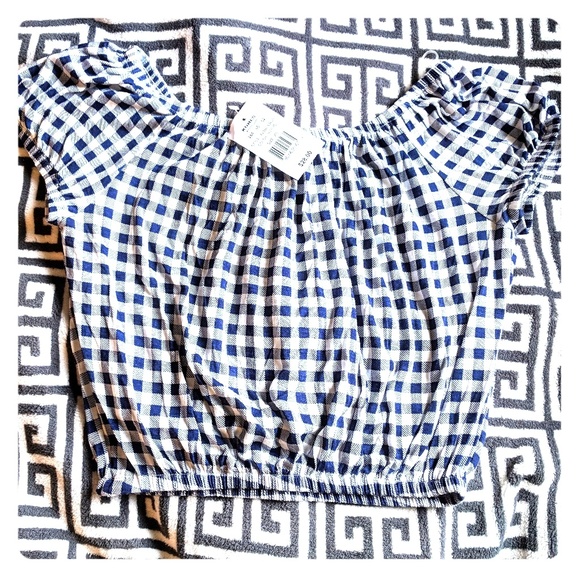 NWT About a Girl gingham crop top XS - Picture 1 of 5
